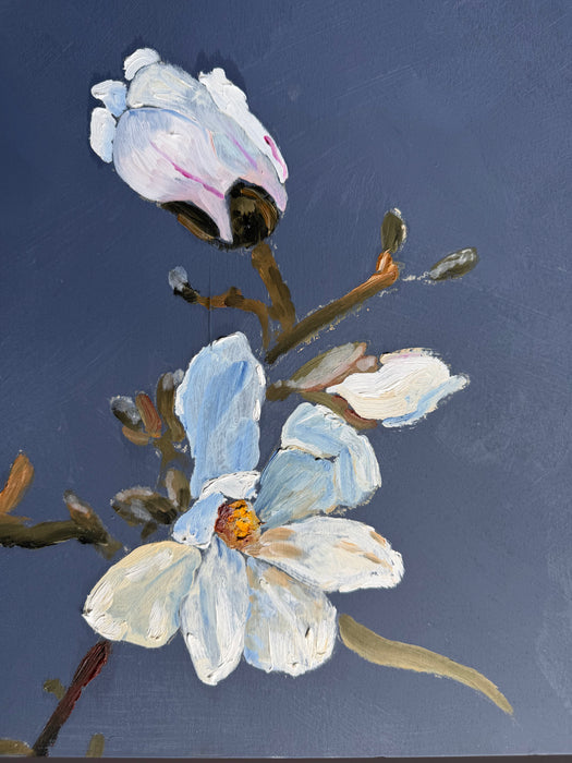 Magnolia 3 Blooms 12x12”
