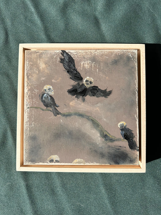Skull Crows 8x8"